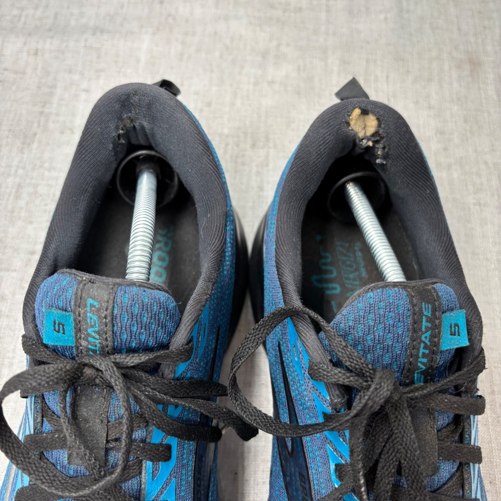 Brooks Levitate 5 Running Shoes Blue Black Silver Mesh Sneaker Men's Size 12.5 - Picture 6 of 12